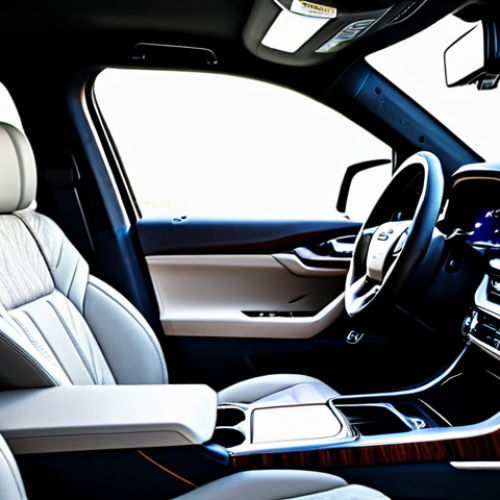 Hyundai Palisade - Luxurious Interior**

"Interior of a Hyundai Palisade, showcasing its premium leather seats, wood trim, and large touchscreen display. The scene should evoke luxury and comfort. Fully clothed. Safe for work. Appropriate content. Perfect anatomy. Natural proportions. Professional photography. Modern SUV interior. Bright, inviting lighting."

**